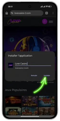 Installer Love Casino