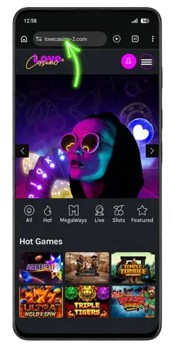 Open the official site Love Casino