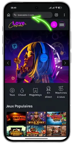 Ouvrir le site officiel Love Casino