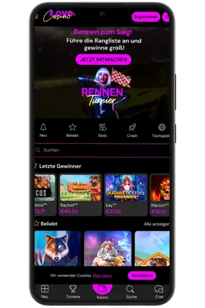 Zum Love Casino login gehen Sie auf die offizielle Website