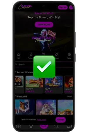 Done, you Love Casino login to the casino